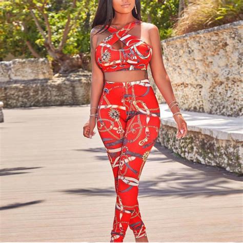 versace inspired 2 piece set